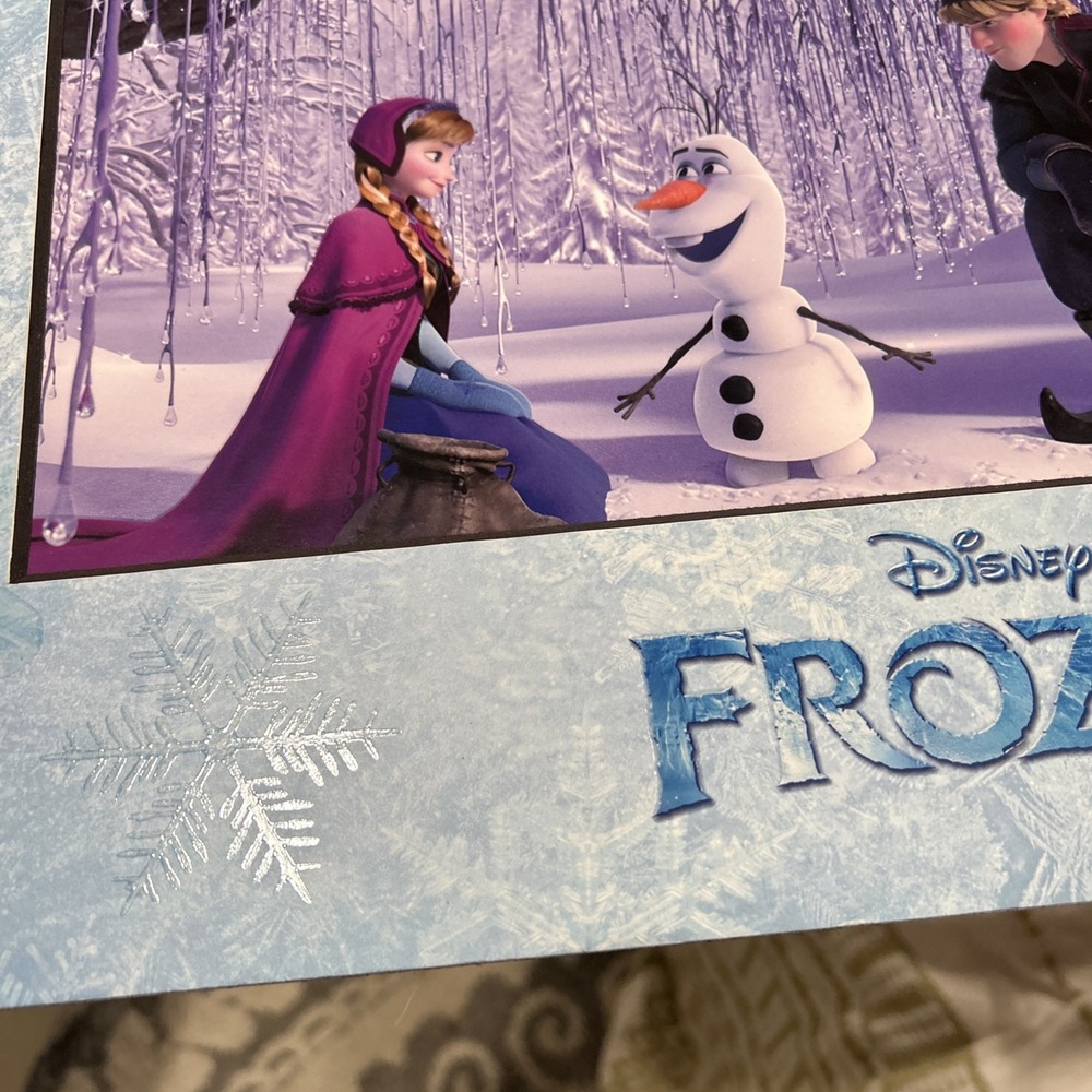 Disney Frozen 11x17 Hard Lithograph Art Print 4 Pictures Set Anna Elsa Olaf - Picture 4 of 14